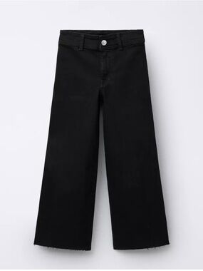 Zara Black Marine Wide-Leg High-Rise Jeans